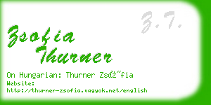 zsofia thurner business card